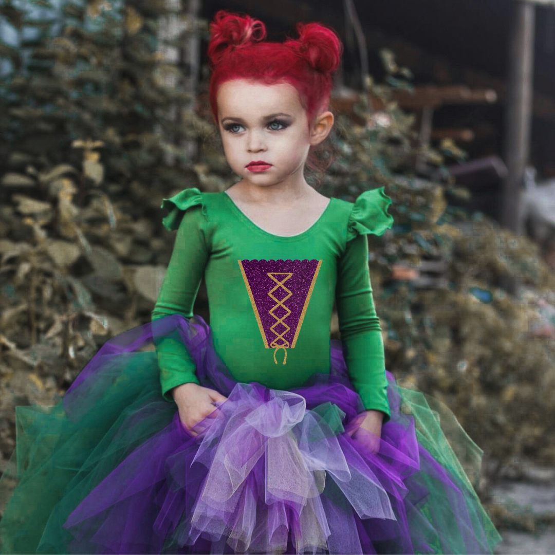 Sanderson Sisters Hocus Pocus Inspired Kids Costume (Leotard Only)