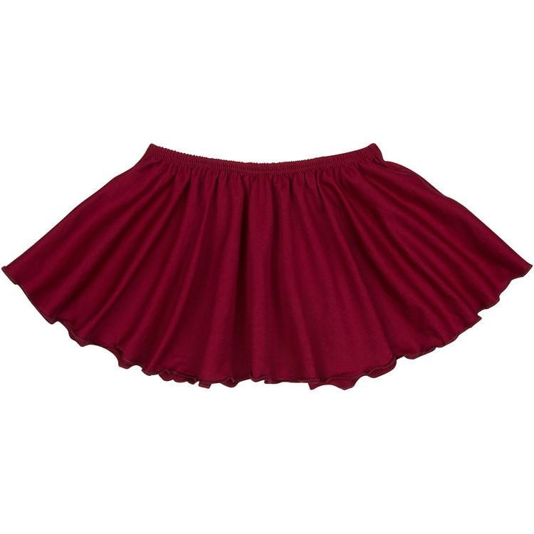 Burgundy Toddler Girls Flutter/Ruffle Ballet - Dance Skirt